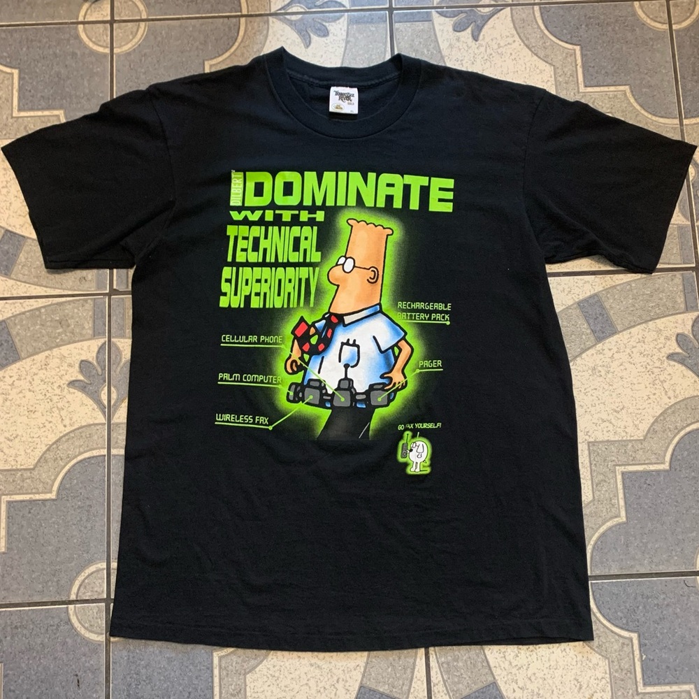 NWOT VTG Dilbert Tech Superiority Graphic Tee XL
